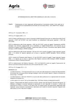 Determinazione del Direttore Generale n. 96/14 del 15.05.2014