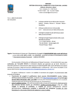 servizio sistema educativo, formativo e politiche del lavoro