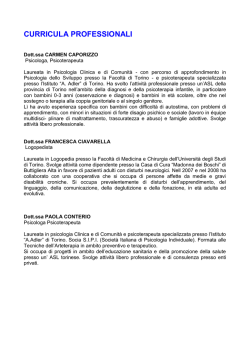 CURRICULA PROFESSIONALI