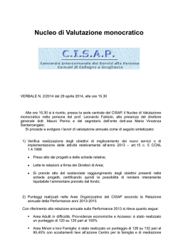 Documento OIV di valutazione della relazione sulla