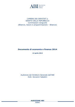 Documento di economia e finanza 2014