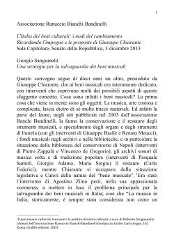 Intervento Sanguinetti in pdf - Associazione Bianchi Bandinelli