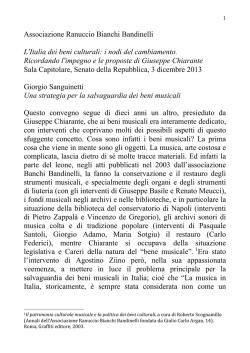 Intervento Sanguinetti in pdf - Associazione Bianchi Bandinelli