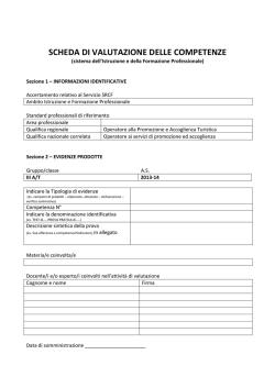 III T SCHEDA DI VALUTAZIONE DELLE COMPETENZE per singola