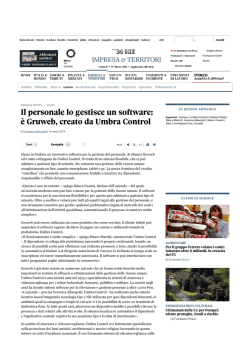 Il personale lo gestisce un software: &egrave; Gruweb, creato da Umbra