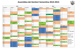 Calendario 2014-2015 - Assemblea Genitori Sementina