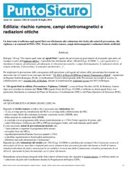 Edilizia: rischio rumore, campi elettromagnetici e