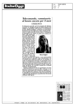 telecomando, commissario al lavoro ancora per