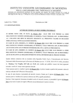 istituto vendite giudiziarie di modena per il circondario del tribunale