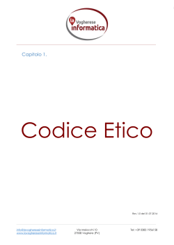 Codice Etico - La Vogherese Informatica