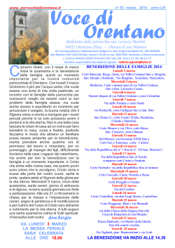 n° 3 marzo 2014 - Parrocchie di Orentano