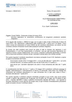 Circolare Fise Assoambiente - Associazione Industriale Bresciana
