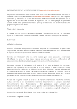 Informativa Privacy - WDC International