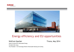 Energy efficiency and EU opportunities