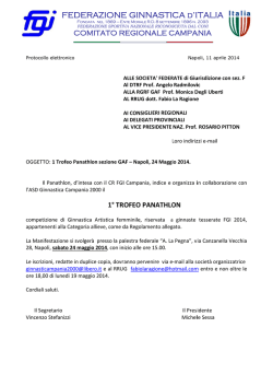 I Trofeo PANATHLON GAF - Comitato Regionale Campania F.G.I.