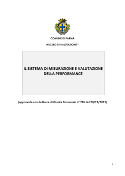 Il sistema di misurazione e valutazione delle