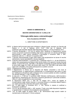 bando completo (formato PDF) - Università degli studi di Modena e