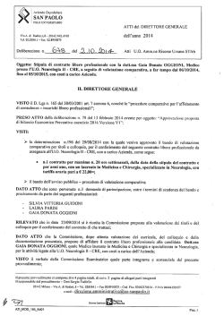 Delibera n. 679 del 02.10.2014 - Azienda Ospedaliera San Paolo