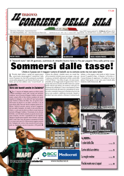 Sommersi dalle tasse! - Il nuovo corriere della Sila