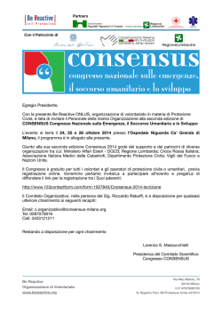 Invito CONSENSUS 2014 - Medici Volontari Italiani