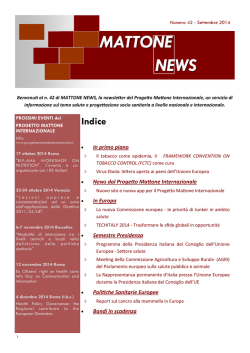 newsletter - Progetto Mattone Internazionale