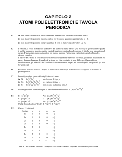 2) Atomi polielettronici e tavola periodica