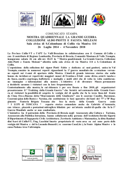 Comunicato Stampa - Provincia di Brescia