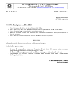 LICEO SCIENTIFICO STATALE “Giovanni Marinelli”