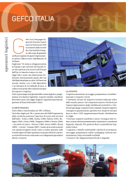 GEFCO ITALIA - Logistica Management