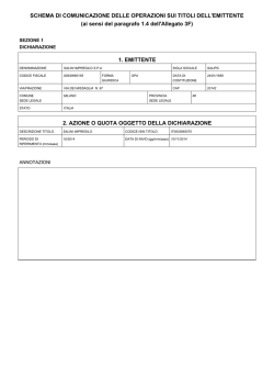 SCHEMA DI COMUNICAZIONE DELLE