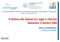 Nino Cartabellotta - Fondazione Allineare Sanità e Salute