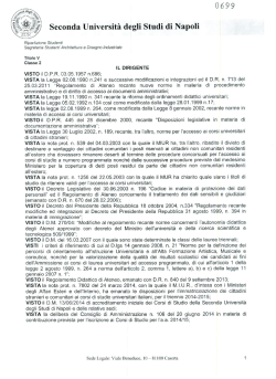 Bando - Facoltà di Architettura Luigi Vanvitelli