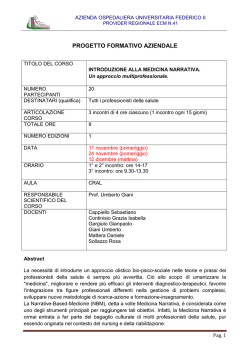 introduzione alla medicina narrativa - 1