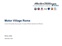 Motor Village Roma - Liceo Plinio Seniore