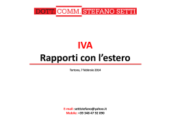 iva estero 07-02-2014 - Ordine dei Dottori Commercialisti e degli