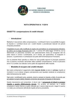 Nota operativa n. 11/2014 - Accademia Romana di Ragioneria