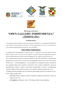 “OPEN GALLERY INDIPENDENZA”