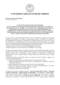 Divisione Patrimonio e Contratti - Università degli Studi di Torino