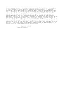 Il sottoscritto Bramante Carmelo,nato a Siracusa il 21.08.1956 ed ivi