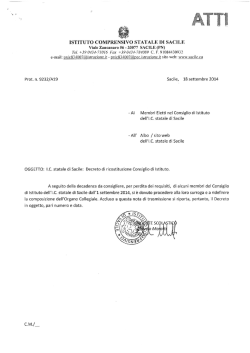 ISTITUTO COMPRENVO STATALE DI SACILE