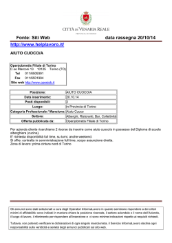 Fonte: Siti Web data rassegna 20/10/14 http://www.helplavoro.it/