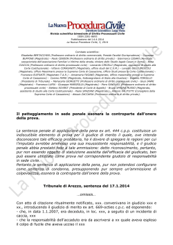 Scarica qui la sentenza - La Nuova Procedura Civile