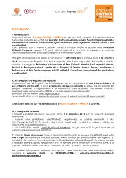 Informazioni e regolamento