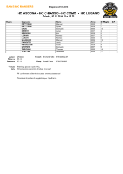 hc ascona - hc chiasso - hc como - hc lugano