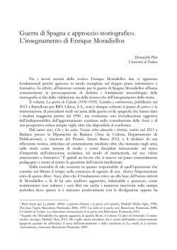Guerra di Spagna e approccio storiografico. L