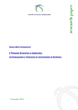 Unione europea à rebours - Centro Studi sul Federalismo