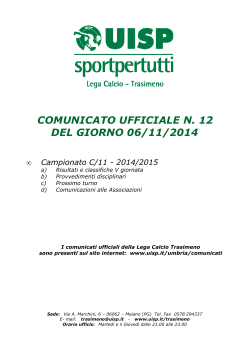 Comunicato n.12