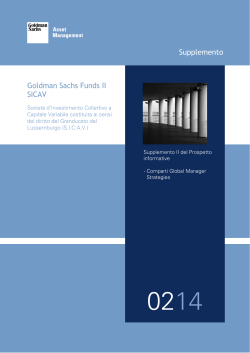 Goldman Sachs Asset Management International e società affiliate