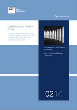 Goldman Sachs Asset Management International e societ&agrave; affiliate