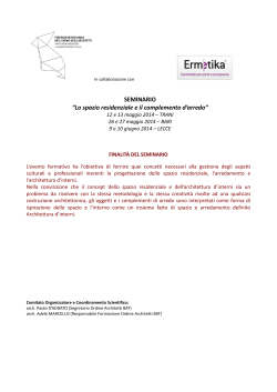 Programma - Ordine degli Architetti Barletta-Andria